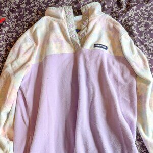 Lands End Logo Fleece Sweater Dress Kids Girls Plus Size XL 14-16